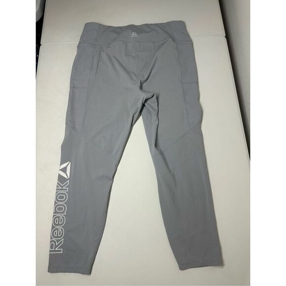 Reebok Leggings Women's Gray Yoga Workout Activewear Gym Pants Size XXL - Picture 1 of 12